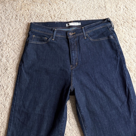 Womens Levis 512 Jeans Size 16 Perfectly Slimming High Rise Bootcut Dark Blue - Picture 6 of 7